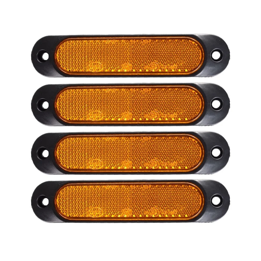 

4Pcs 27 LED Side Marker Light Clearance Lamp Caravan Car Lights for Truck Trailer Tractor Lorry Pickup Amber