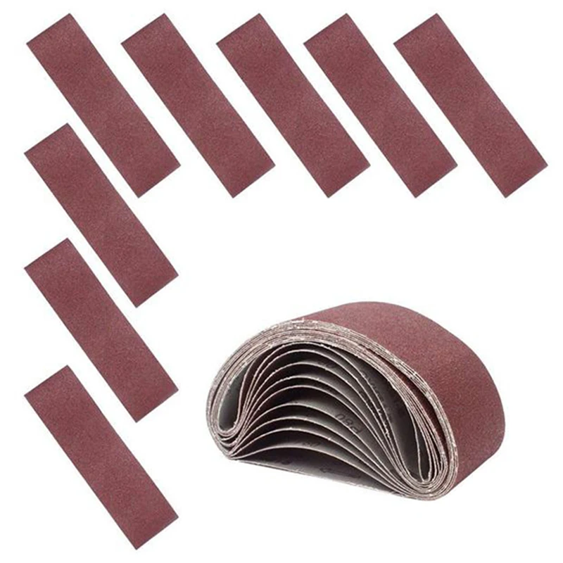 

3 X 21 Inch Sanding Belts Aluminum Oxide Sanding Belt Premium Sandpaper For Portable Belt Sander – 10 Pack