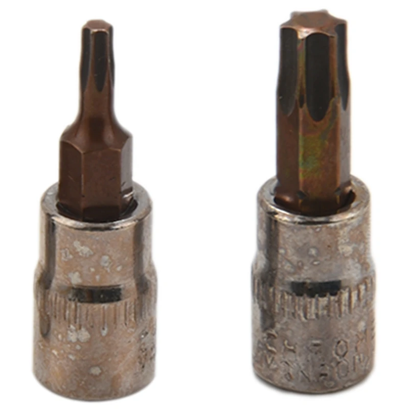 Набор из 8 головок Torx адаптер с квадратным приводом 1/4 дюйма T8 T10 T15 T20 T25 T27 T30 T40 S2
