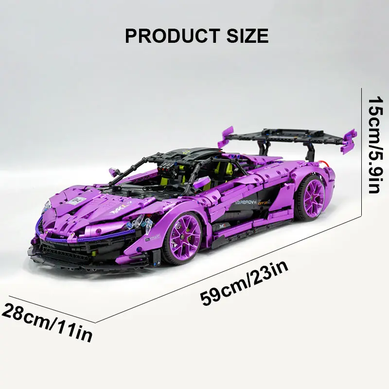 Конструктор GULY 10617 технический MOC P1 супергоночный автомобиль модель гиперкар