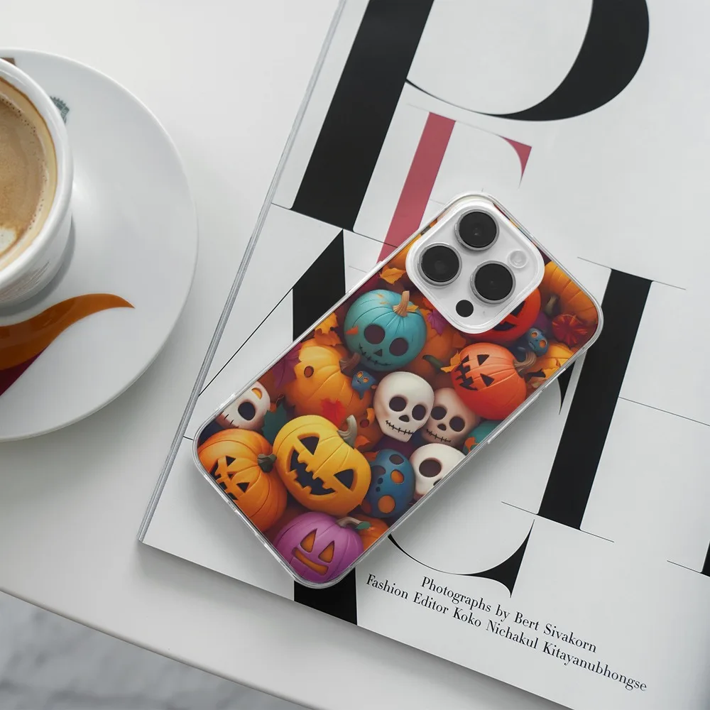 Чехол для мобильного телефона в стиле Хэллоуина iPhone X XR XS Max 11 12 13 Pro Mini 14 15 16 7 8 Plus