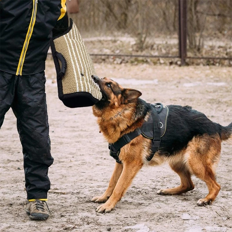 

Strong Jute Dog Bite Sleeve Tug Work Puppy Training Playing Chewing Toy Hand Glove Arm Leg Protection
