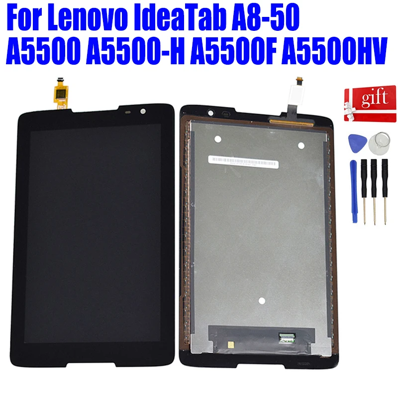 

LCD For Lenovo IdeaTab A8-50 A5500 A5500-H A5500F A5500HV 8" LCD Display Screen Module Touch Screen Digitizer Sensor Assembly