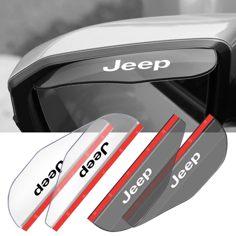 

Car Rearview Mirror Rain Eyebrow Car Eyebrow Canopy for Jeep Grand Cherokee Xj Wk2 Wj Wrangler Jl Compass Commander Car Goods
