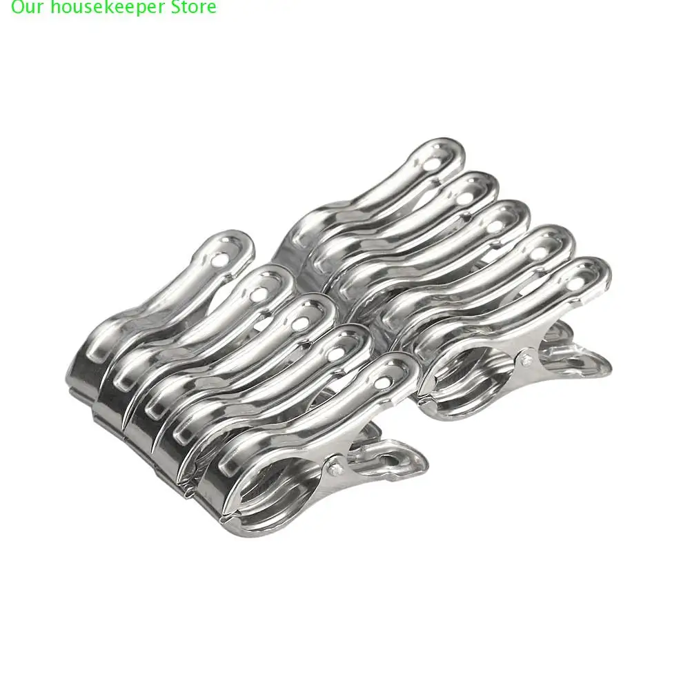 

Clothes Peg 10PCS Outfit Stainless Steel Beach Towel Clips Keep Your Towel From Blowing Away Drop shipping Utility clothespins