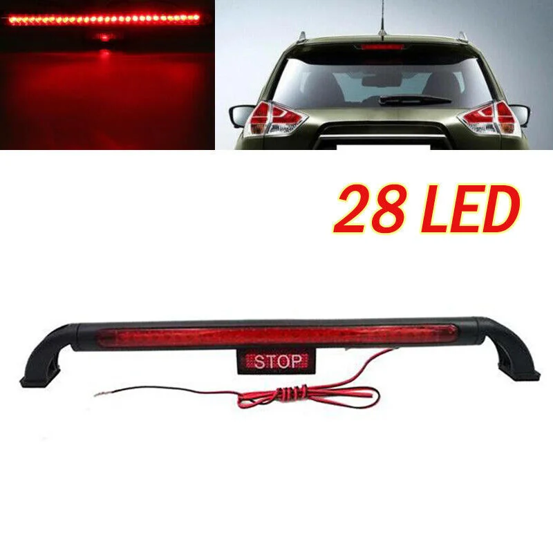 12V 32LED Car LED Third Brake Lights Bar Rear Parking Signal Lamp Truck High Mount Stop Warning Light Universal 24\28\32\40LED