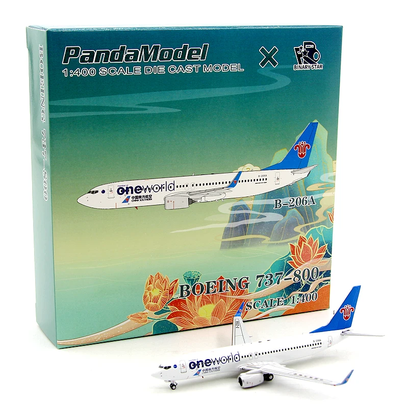 Литая модель самолета 1/400 масштаб 73802 Китай Южная авиалиния B737-800 B-206A