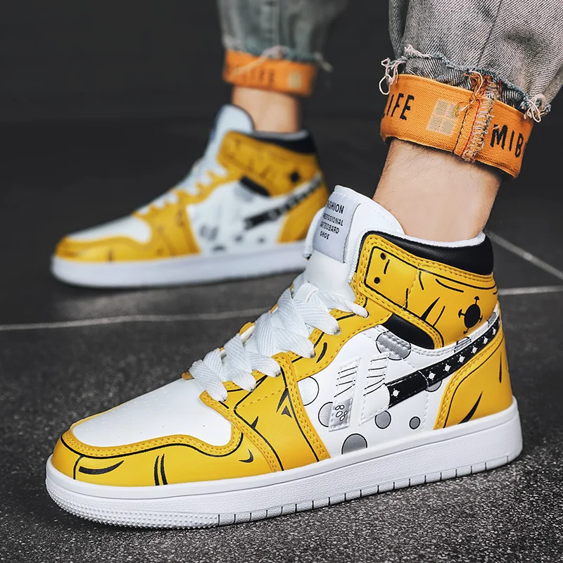 

Skateboarding Sneakers for Men Casual Shoes Breathable Male High-top Vulcanized Canvas Shoes Trainers Basket Homme Sports Shoes