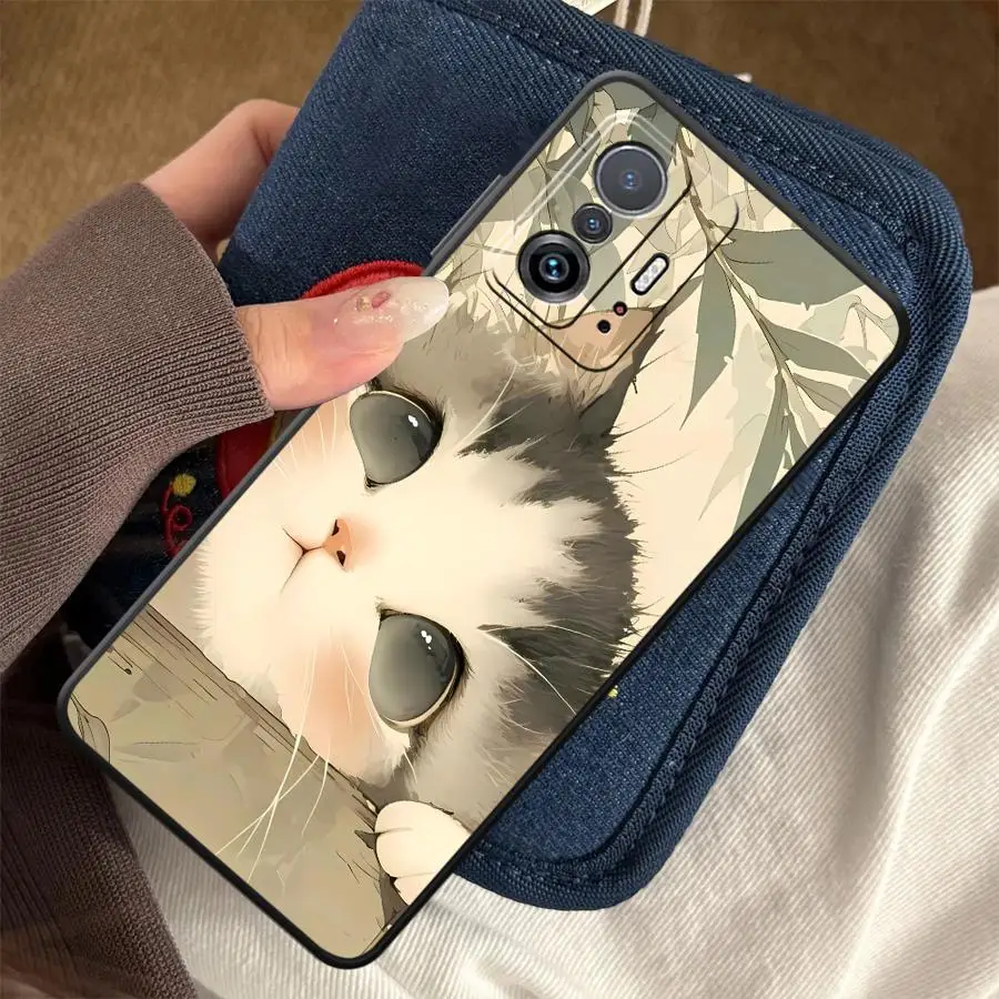 Фото Чехол для телефона Pure Lovely Cat Funda для Xiaomi Mi 12 12T Pro 11 10T 11T 13 Lite 14 12X №4