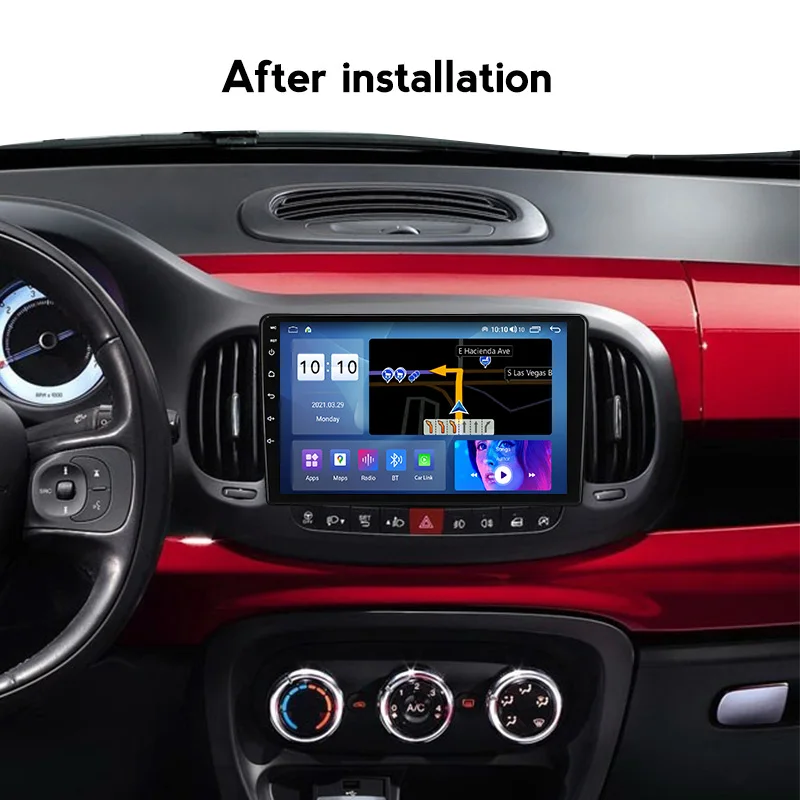 Автомагнитола Carplay Android 11 стерео для Fiat 500L Talento 2012-2017 GPS-навигация 8 ГБ ОЗУ 128 Гб ПЗУ