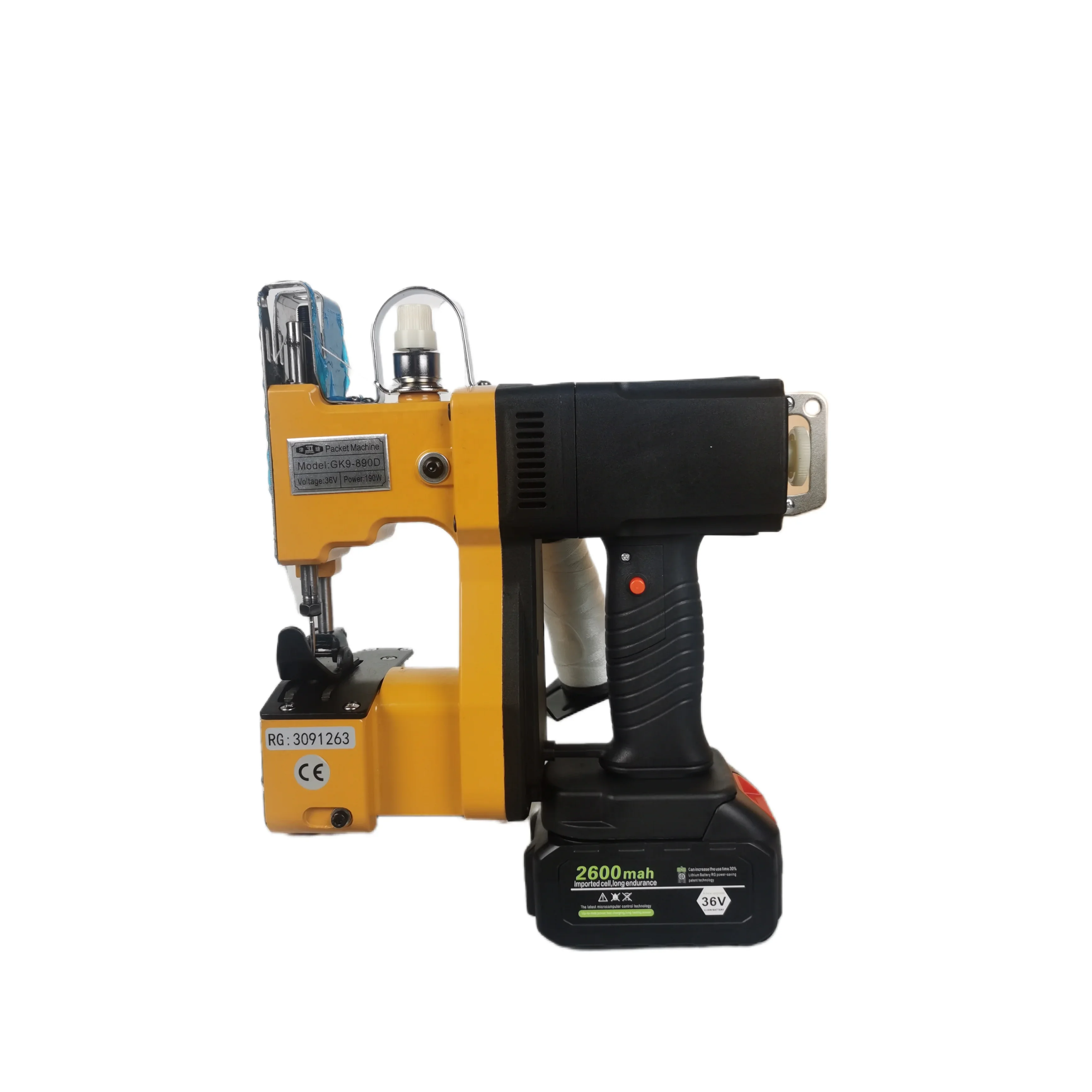 Портативная ручная электрическая швейная машина GK9-890D с аккумулятором 36 В