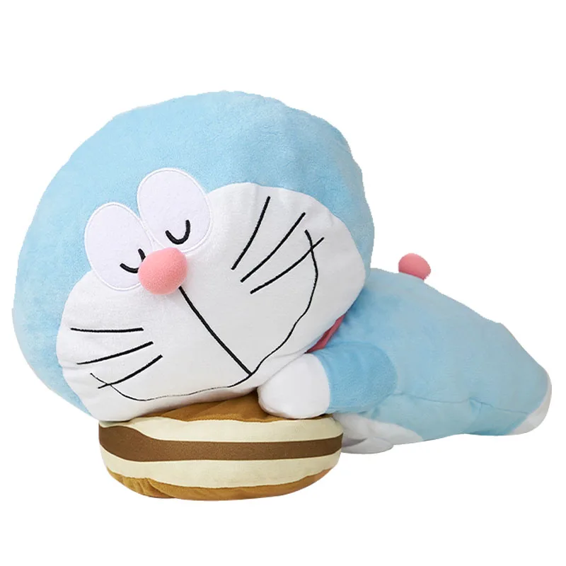 

New Cute Japan Anime Doraemon Lay Down Dorayaki Sleeping Big Plush Toy 40cm Pillow Cushion Stuffed Kids Doll Gifts