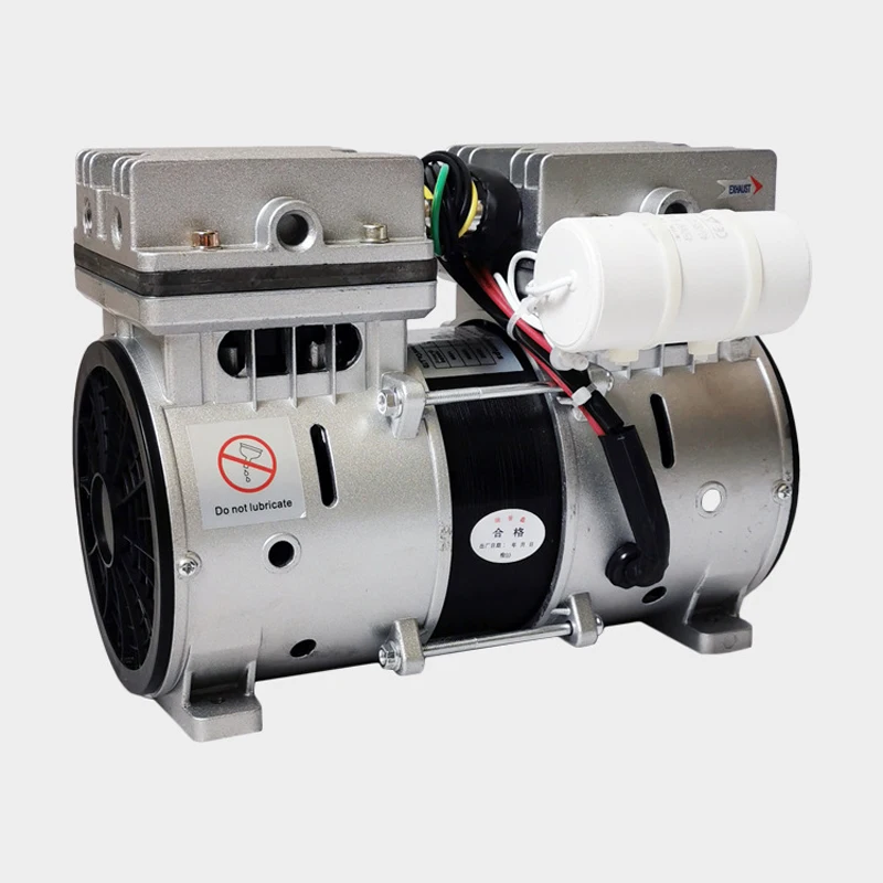 

100/80L/min Oil Free Vacuum Pump 220V 350W Piston Dry Sanitary High Negative Pressure Silent Small Suction Air Pump -89/-97KPA