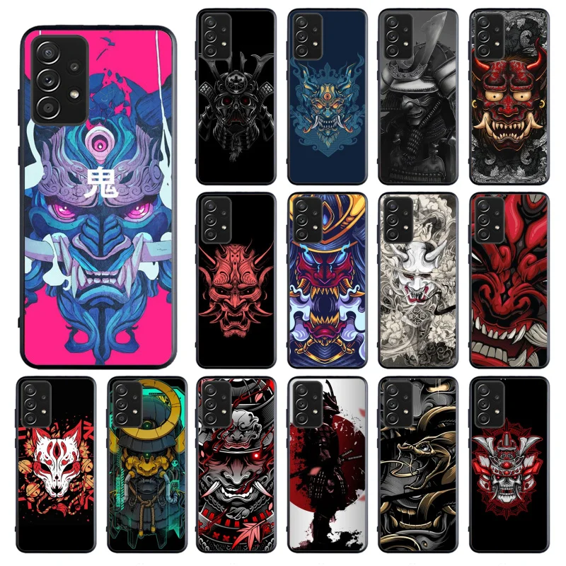 

Japanese Samurai Oni Mask Phone Case For Samsung Galaxy A13 A03 A12 A32 A71 A11 A21S A02 A52 A72 A51 A50 A70 A31 M31