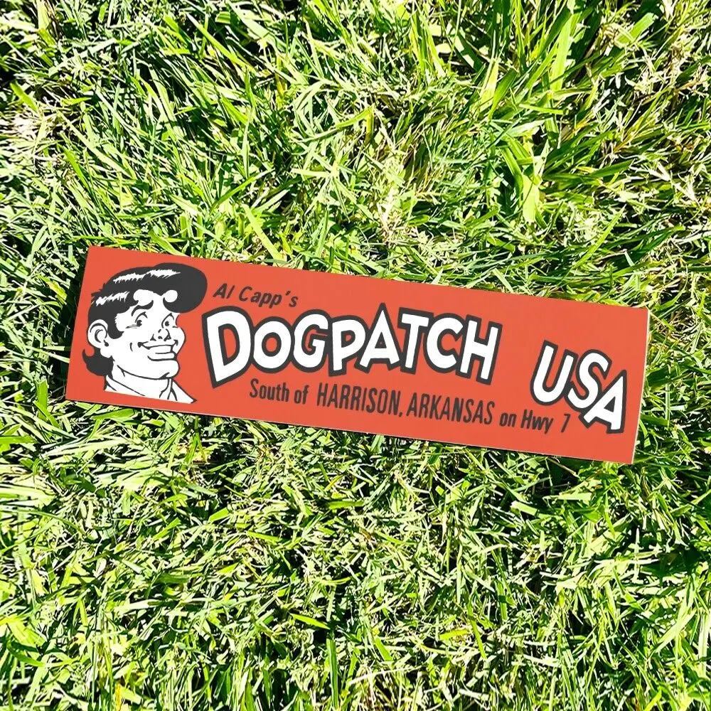 Наклейка на бампер Al Capp's Dogpatch ARKANSAS — виниловая наклейка в винтажном стиле 80-х