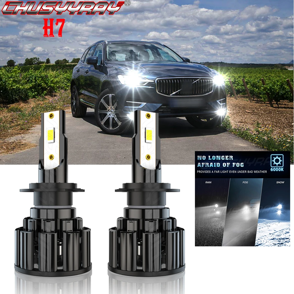 

CHUSYYRAY H7 Compatible For Volvo XC90 2003-2014 Led Headlight Lamp Car CSP Chip H7 Minisize Easy To Install High Bright Bulbs