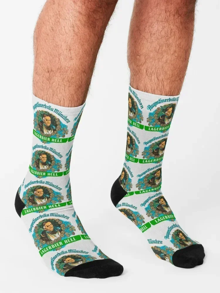Augustiner Munich Beer...Lagerbier Hell Socks Happy Color Женские носки Мужские