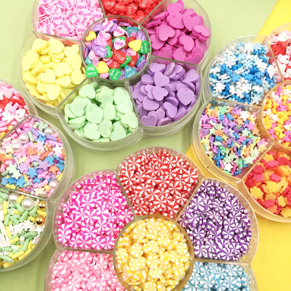 1 коробка Смешанная полимерная горячая мягкая глина Красочные конфеты любовь