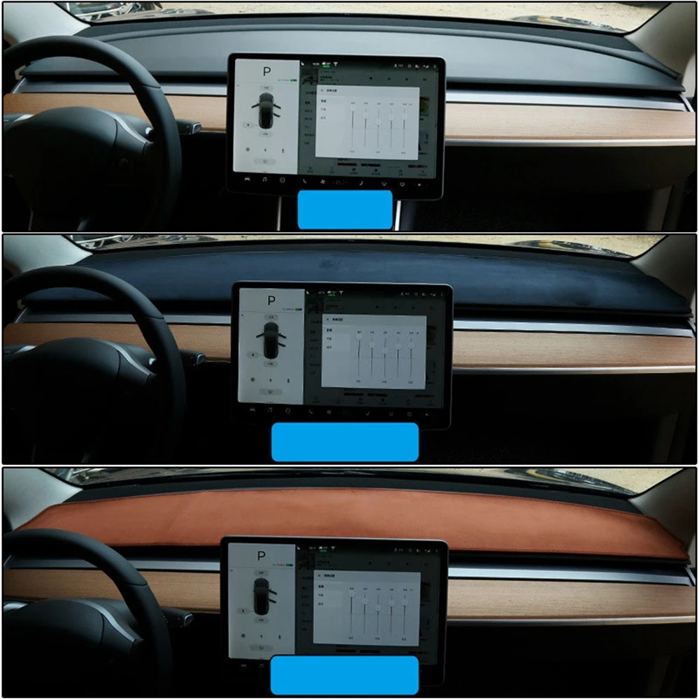 Пылезащитный Противоскользящий чехол для приборной панели Tesla model 3 | Автомобили и