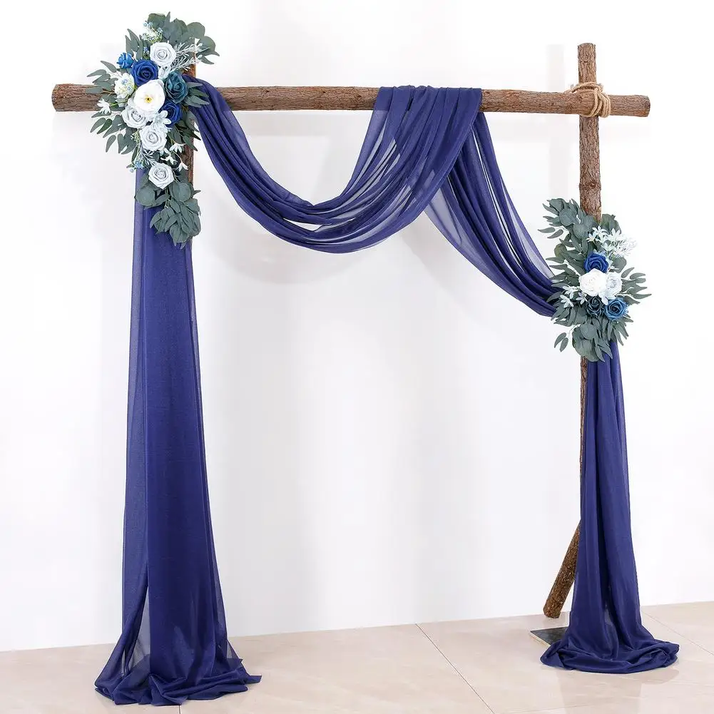 

YOUZI 1PC Outdoor Backdrop Curtain Densed Elastic Wedding Arch Drapes Photo Photography 2ftx18ft For Ceremony Reception