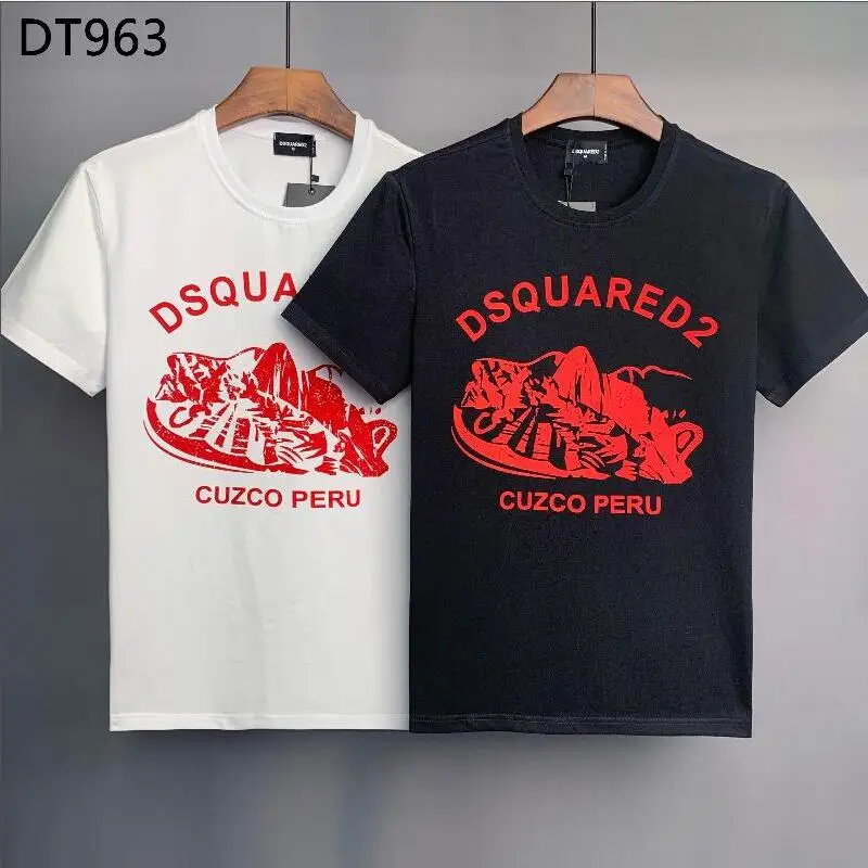 

2022 Dsquared2 Cotton Round Neck Short Sleeve Letter Print T-shirt Men's Clothing Tops DT963