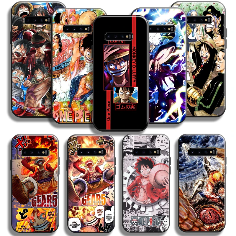 

Anime One Piece Luffy Phone Case For Samsung Galaxy S10 Plus S10E S10 Lite Case For Samsung S10 5G Back Funda Liquid Silicon