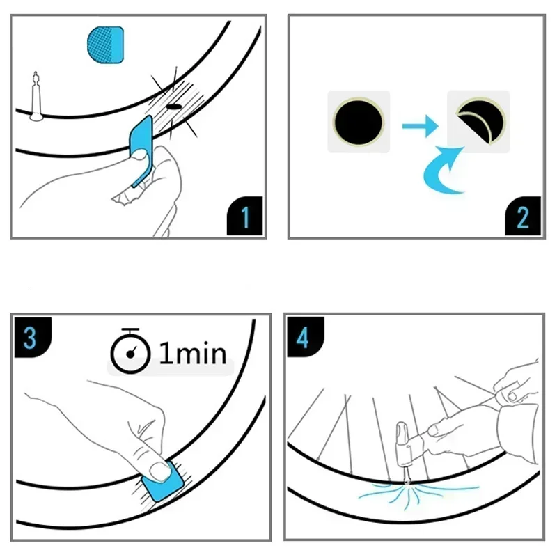 20-40 шт. заплатка для велосипедных шин без клея инструмент быстрой ремонта прочная