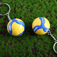 mini volleyball keychain sport key chain car bag ball volleyball key ring holder volleyball gifts for players keyring keychains