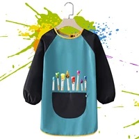 kids art smock waterproof painting smocks reusable high density kids aprons with long sleeve and large pocket different cartoon