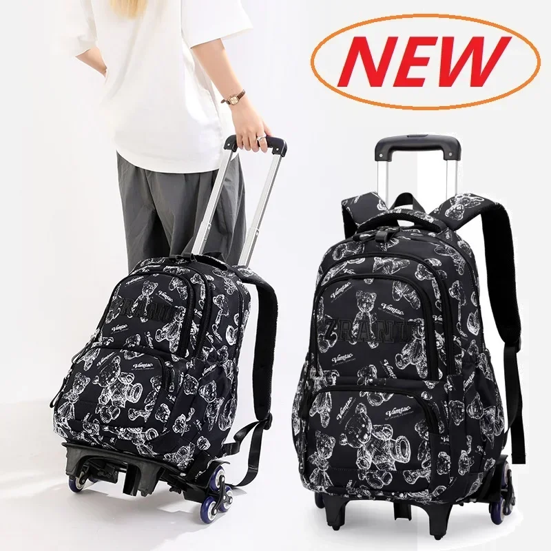 Школьный рюкзак на колесиках водонепроницаемые сумки для подростков книг