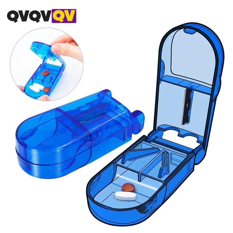 QVQVQV 1 шт. резак для небольших или больших таблеток Регулируемый в таблетках 1/2