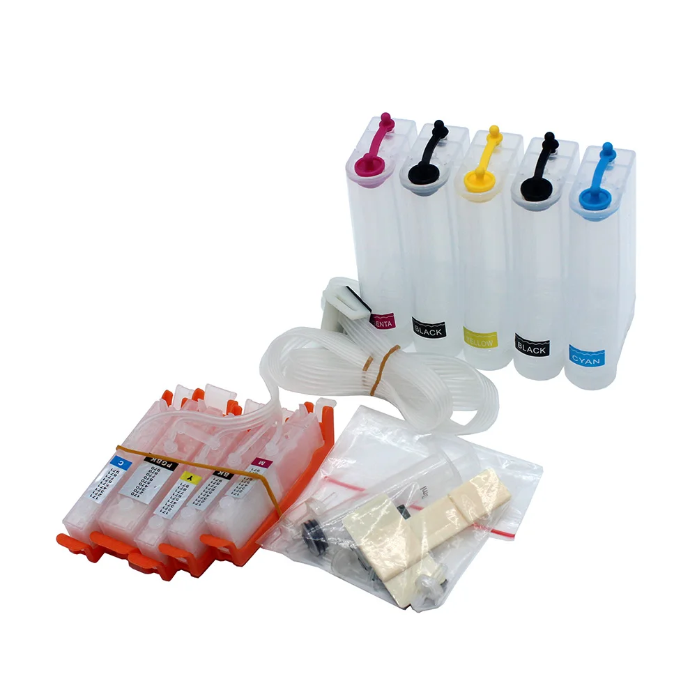 Фото 5 видов цветов PGI-250 Ciss System для Canon PIXMA MG5420 MG6320 iP7220 MX722 MX922 MG5520 MG6420 MG7120 iX6820 MG6620 с дугой №3