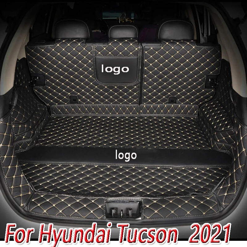 

Leather Car Trunk Mat Trunk Boot Mats Liner Pad Cargo Liner Floor Catpet For Hyundai Tucson 2021 NX4 Accessories