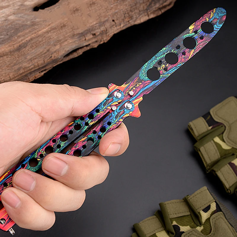 Популярный портативный складной нож-бабочка CSGO Balisong тренировочный карманный нож