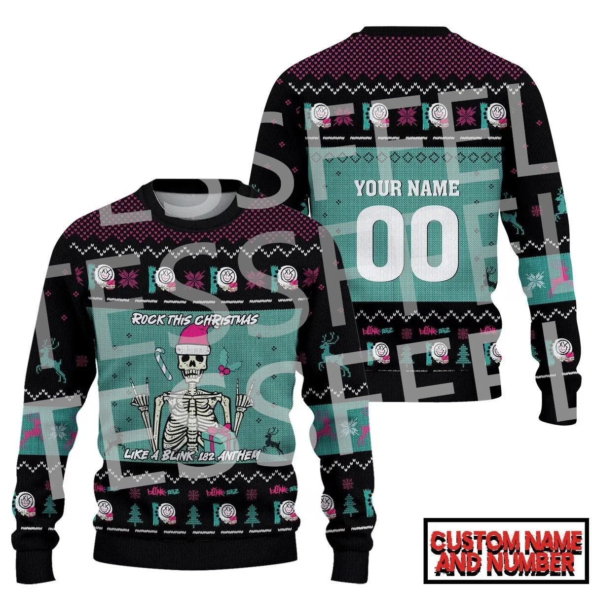 Christmas Xmas Animal Anime Cosplay Cartoon Vintage Retro Ugly Knitted Sweater Winter Pullover 3DPrint Harajuku Long Sleeves V20