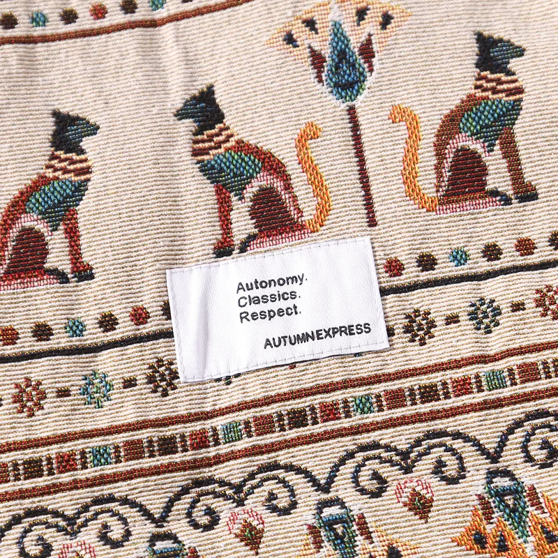 Американская винтажная мода 2024 осень-зима ретро Tutankhamun Тяжелая жаккардовая