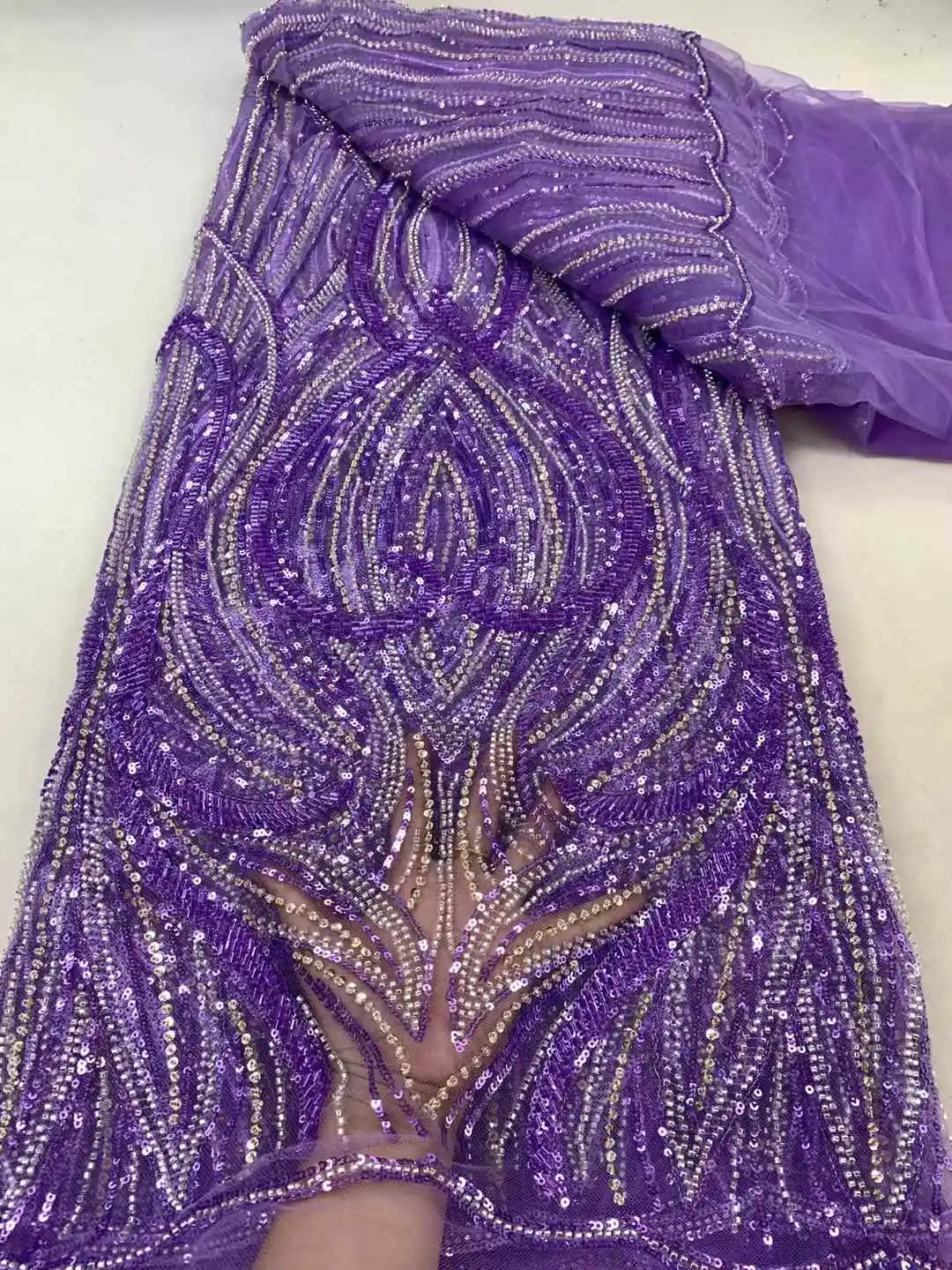 Новейшая африканская кружевная ткань с бисером белая вышивка французская сетка