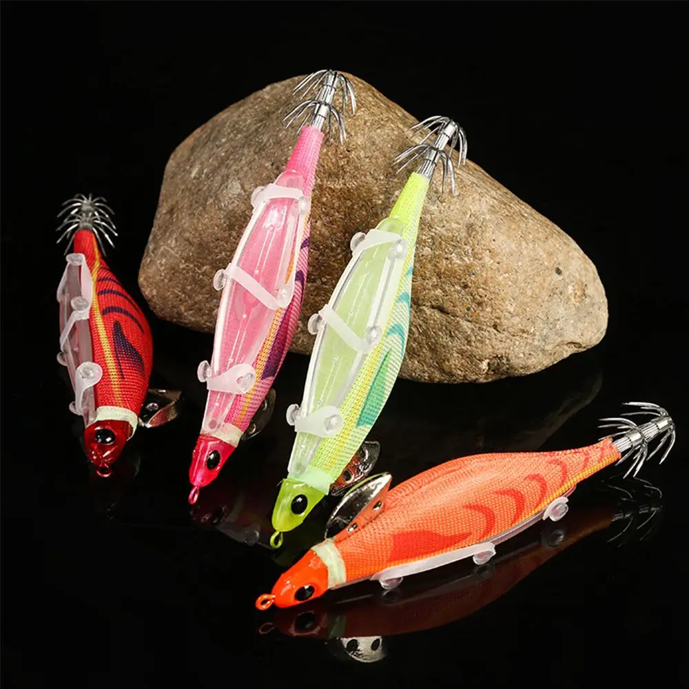 

120mm 20g Fishing Lure Artificial Squid Hook Jigs Noctilucent Squid Cuttlefish Lures Spinnerbait Wood Shrimp For Sea Fishing