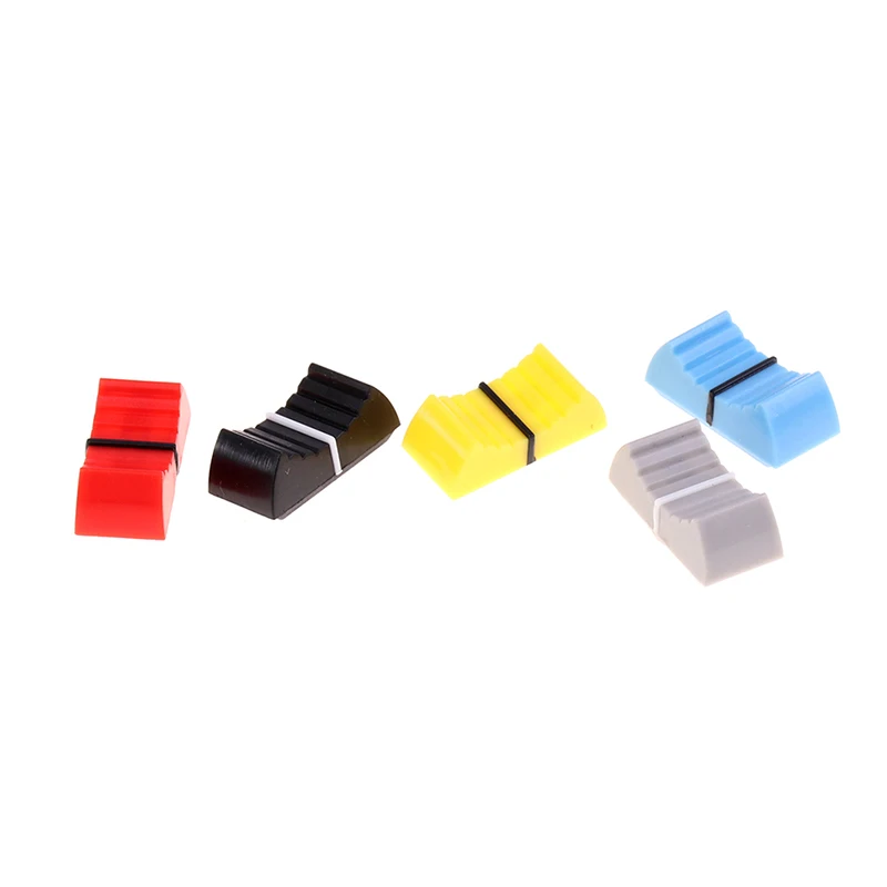 

10PCS Fader Knob Cap Touch Sensitive Slider Ribbed Mixer Desk Switch Knob Cap Switch Accessories