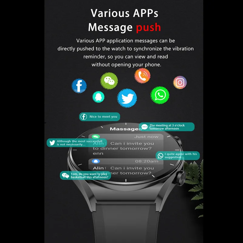 GT60 Smart Watch NFC Bluetooth Call Heart Rate Blood Pressure Oxygen Menstrual Period Monitoring IP68 Waterproof 20+Sports Mode