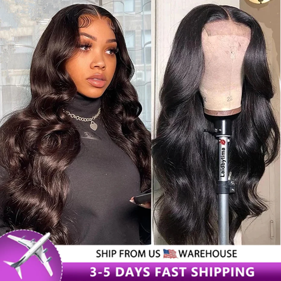 

HD Transparent Lace 4X4/5x5 Lace Closure Wig Pre Plucked Brazilian Body Wave Human Hair Wigs For Women Free Shipping Bling Hair