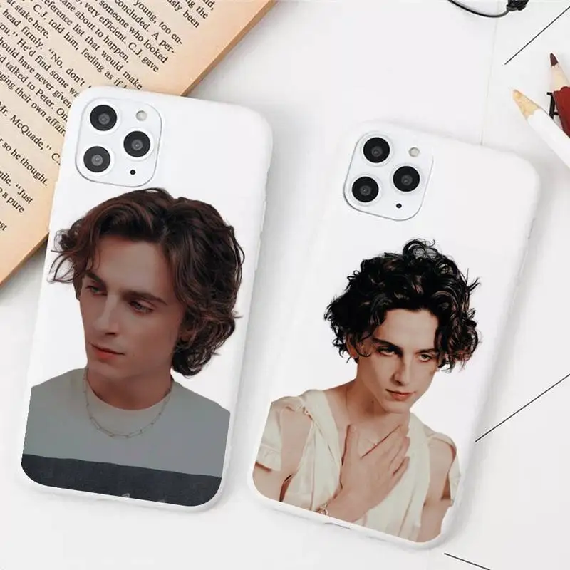 

Timothee Chalamet Phone Case for iPhone 11 12 13 Mini Pro Xs Max 8 7 6 6S Plus X XR Solid Candy Color Case