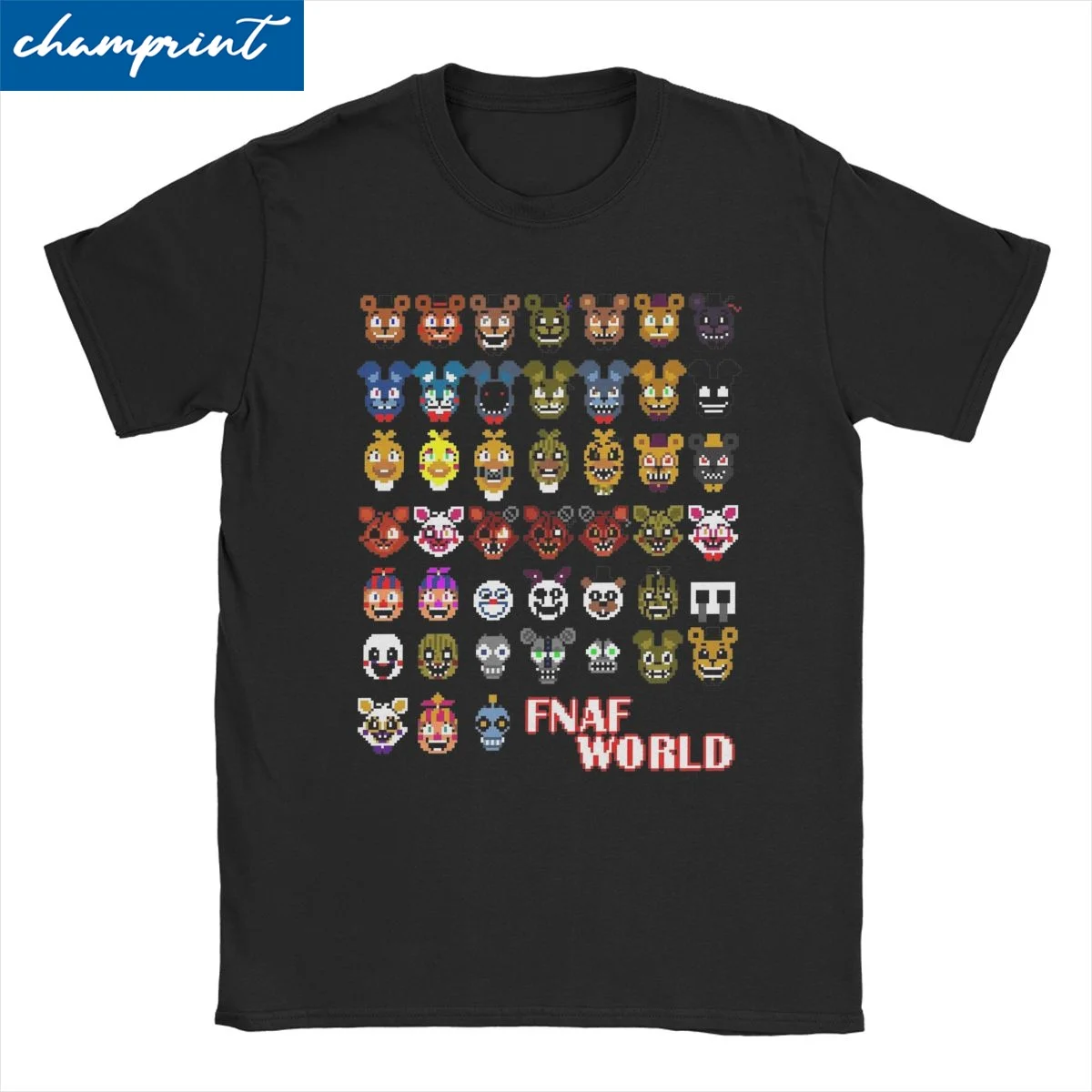 Футболки Bonnie для мужчин и женщин FNAF World новинка хлопковая футболка с круглым