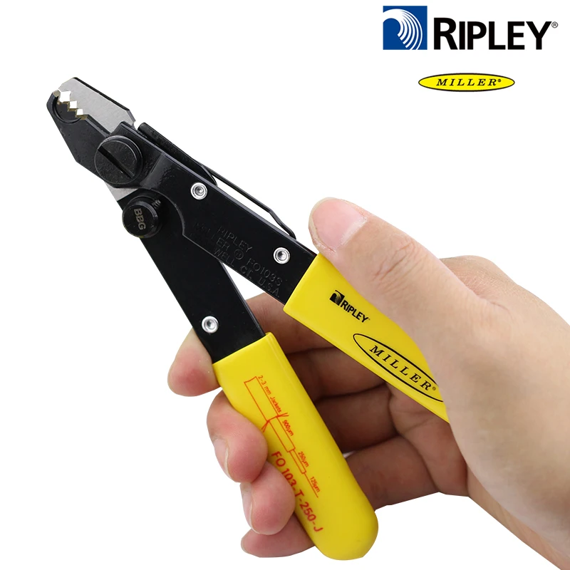 Original imported Miller Fiber Optic Stripper FO 103-T-250-J three port three holes fiber loose tube stripping pliers
