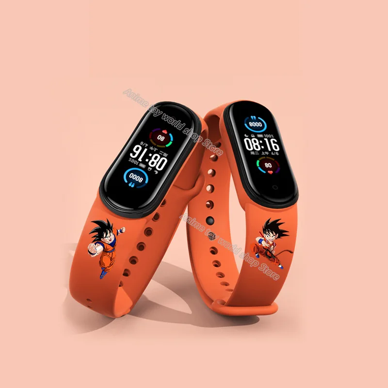 Ремешок для часов Dragon Ball Super Goku мультяшный браслет Xiaomi Mi Band 6 5 4 3 аксессуары