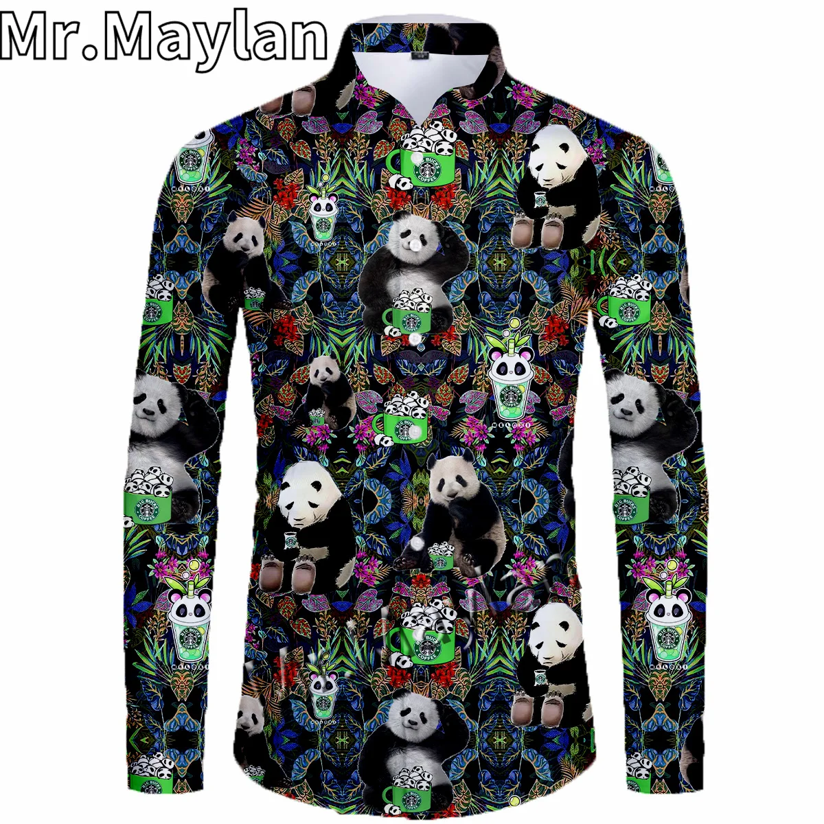 

Cute Panda 3D Print Anime Shirt Hawaii Shirt Men Spring Long Sleeve Shirt Men Shirts 2022 Oversized 5XL Shirt Camisas Masculinas