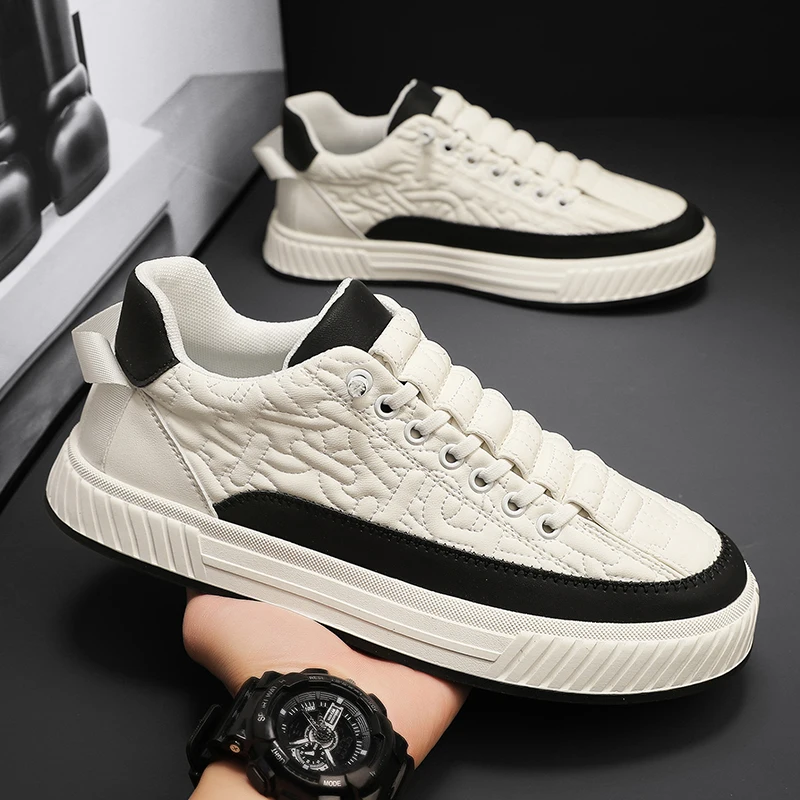 

Кроссовки мужские на массивной мягкой подошве, модная повседневная кожаная обувь для бега, из дышащей ткани, обувь для скейтборда с увеличенной платформой