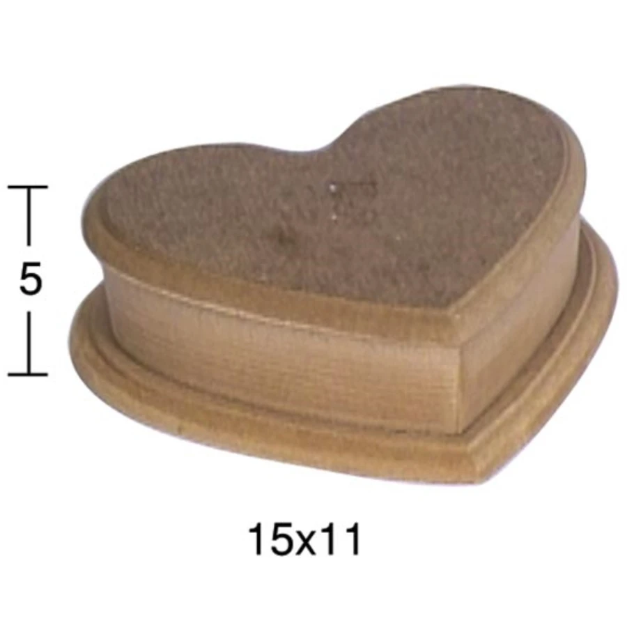 KU233 маленькая коробка в форме сердца может быть Окрашенная деревянная Mdf |