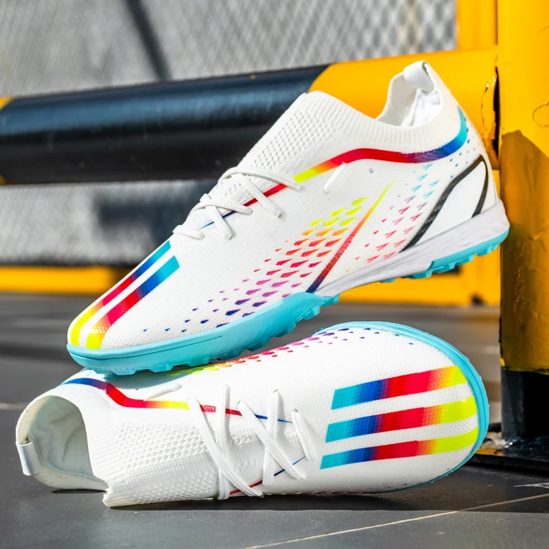 Mens Soccer Shoes Cleats Non-slip Football Boots Professional Training TF/FG Futsal Shoes Sports Kids Turf Grass Soccer Sneaker