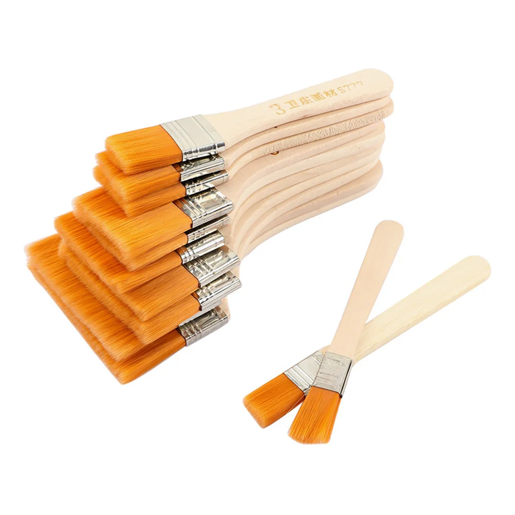 

12Pcs Nylon Oil Painting Brushes Kids DIY Craft Brushes Wooden Handle Art Painting Brushes